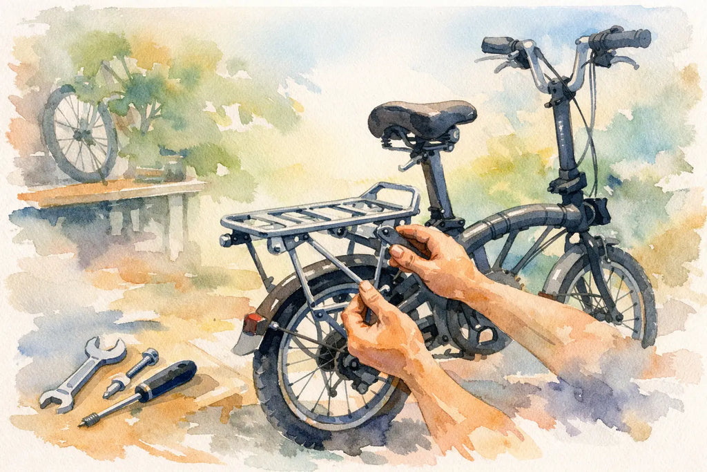 How to Install a Rear Rack on a Folding Bike