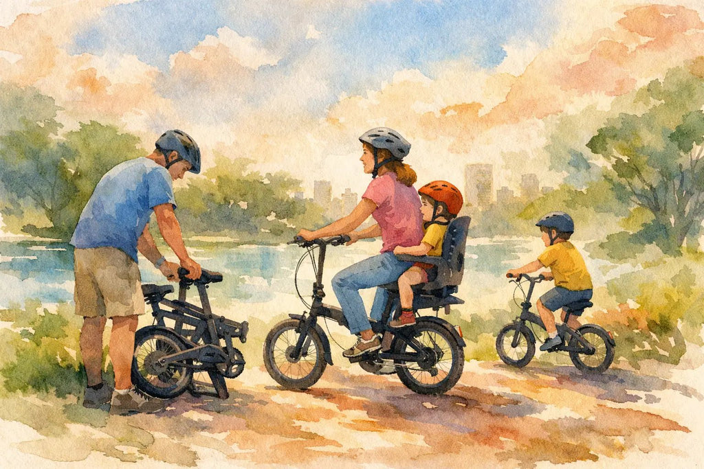 A Family Folding Bike Use Example That Works - ZiZZO Folding bike