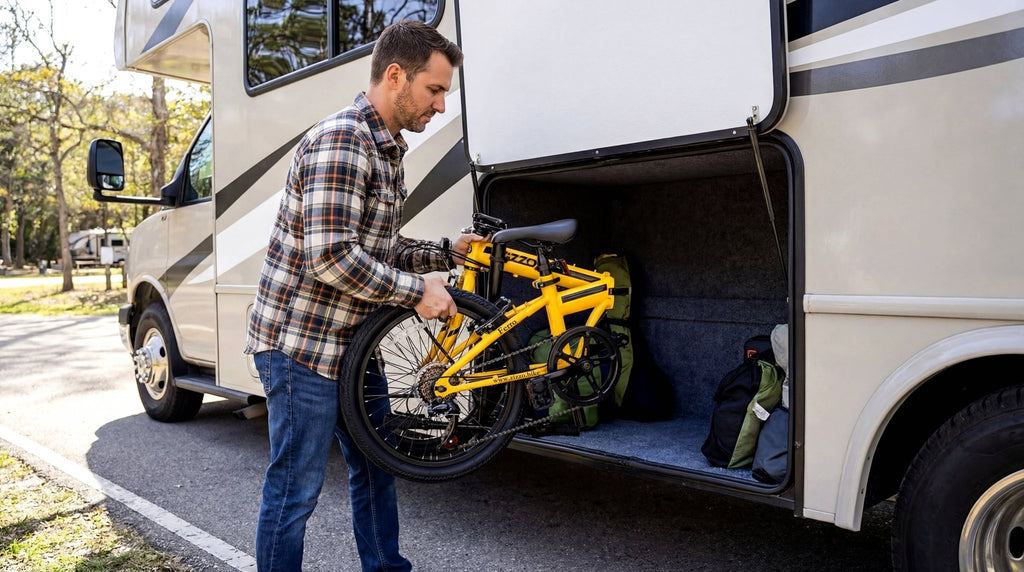 Best Folding Bike for RV Travel: What Fits - ZiZZO Folding bike