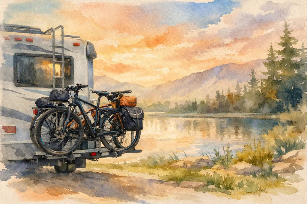 RV Traveler Bike Setup Example That Works - ZiZZO Folding bike