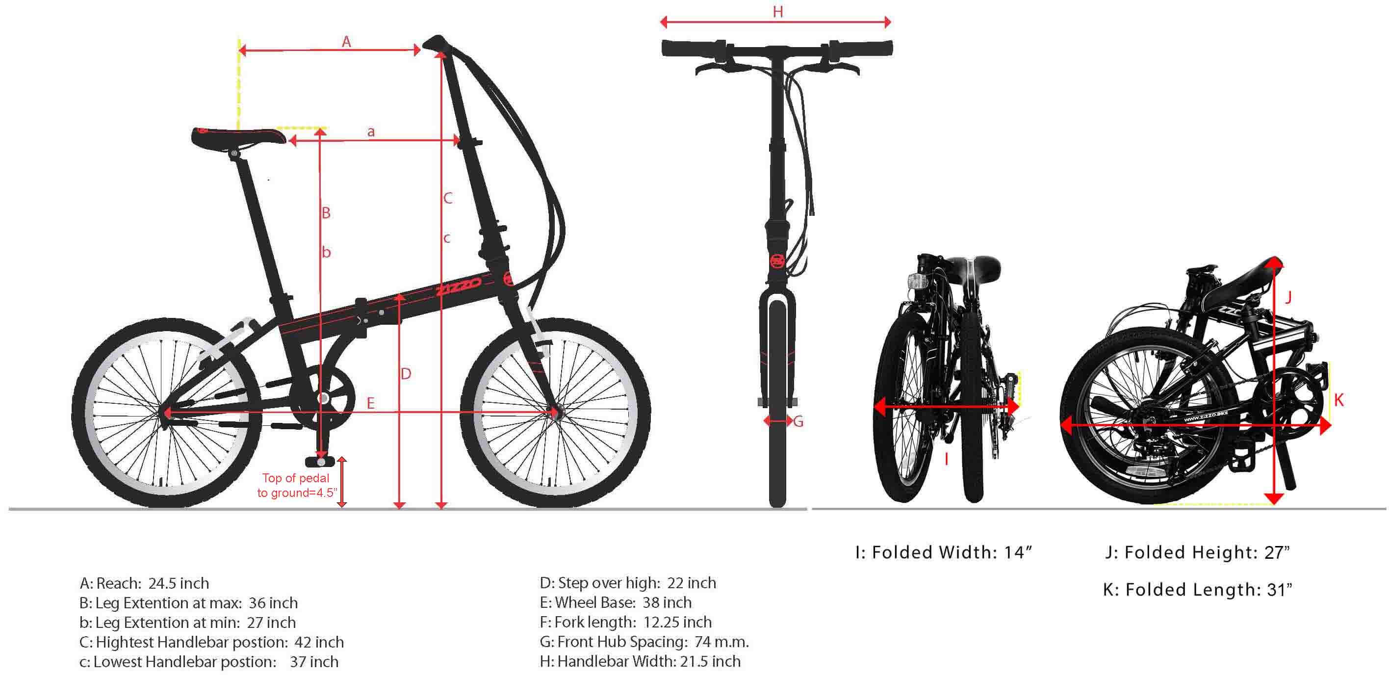 ZiZZO Campo Folding Bicycle | zizzo folding bike – ZiZZO