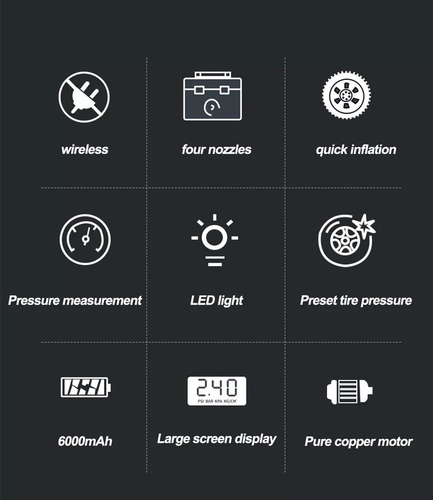 アクセサリー JIISO Mini Electric Bike Tire Pump ZiZZO Mini Electric Air Pump – ZiZZO Folding bike